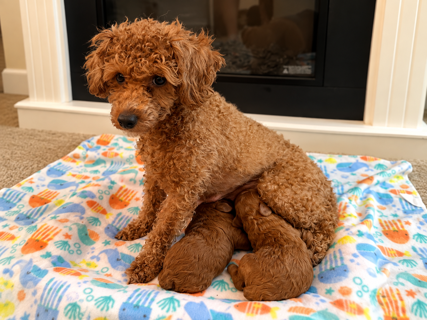 Iris Toy Poodles 2023 First Litter Red Toy Poodle litter photo 1